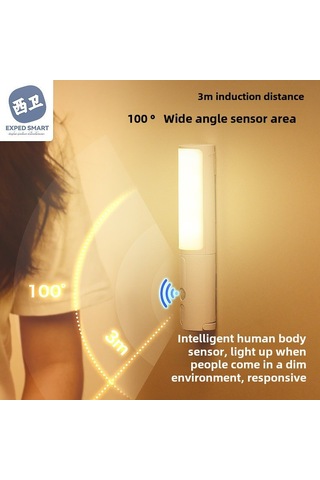 Yifomall Akıllı Hareket Algılama Gece Lambası - Ev, Kamp, Koridor Ve Dolap Işığı, Üç Renkli Sürekli Dimmable, El Tutan Tasarım, Beyaz Pil Versiyonu Diğer