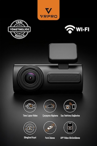 1 Kameralı Ekransız Wifi'li Kayıt Kamerası-vr20