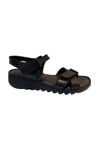 Neon Akm-026 Kadın Siyah Hakiki Deri Sandalet - 36 Siyah