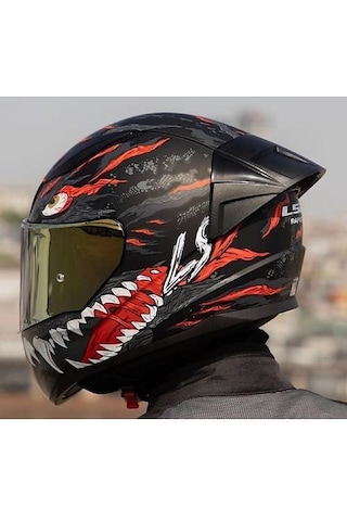 Ls2 Rapıd 2 Race Kaıju Fullface Motosiklet Kaskı Gold Camlı Siyah