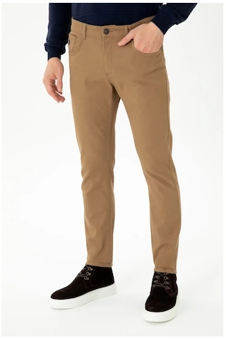 Digital Jeans Dar Kesim Erkek Likralı Açık Gri Kot Pantolon Camel Açık Gri