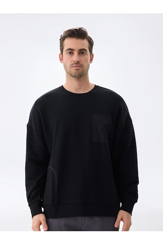 Isaora Performance Cotton Erkek Black Sweat Isr8113-0 Siyah