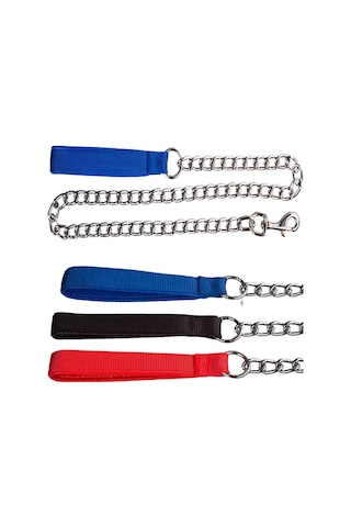 Orijin Pet Köpekler İçin Yumuşak Doku Zincir Gezdirme Tasması 120 Cm X 4,5 Mm Çok Renkli