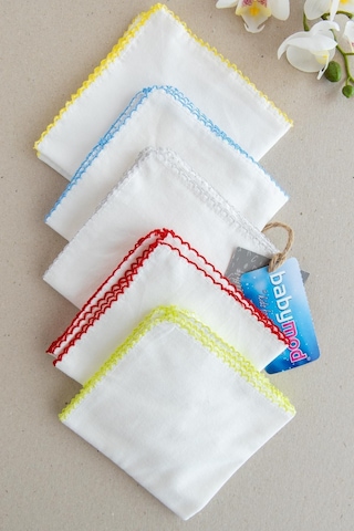 10Lu Pamuk Erkek Bebek Ağız Mendili Çok Renkli