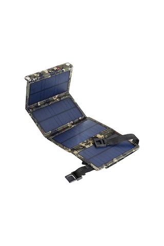 Wezone 20w Tek Kristal Güneş Paneli Çift Katlı Çantı: Usb 5v/18vdc Çıkışlı, Su Geçirmez, Dışarıda Cep Telefonu Şarj Cihazı