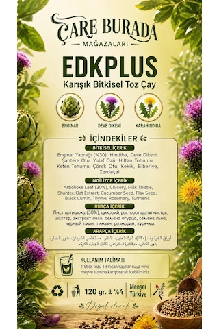 Dr. Bronos - Edkplus 30'lu Stick Çay Enginar & Devedikeni & Karahindiba