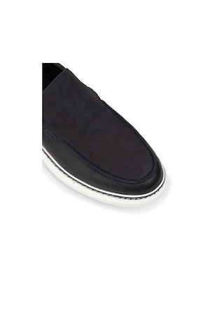 Deery Erkek Hakiki Nubuk Lacivert Loafer Ayakkabı - Ek111mlcvc01 Lacivert