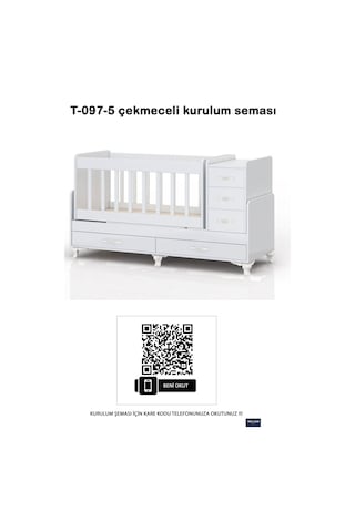 Mdf Korkuluklu, Anne Yanı, Çekmeceli, Büyüyen, Karyola Olabilen, Sallanır Beşik 60 X 120 Çok Renkli