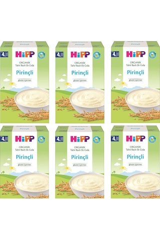 Hipp Organik Pirinçli 4+ Ay Kaşık Maması 6 x 200 G