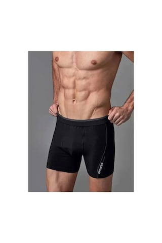 Eros Ers014 Compact Renkli Boxer Siyah - Lacivert