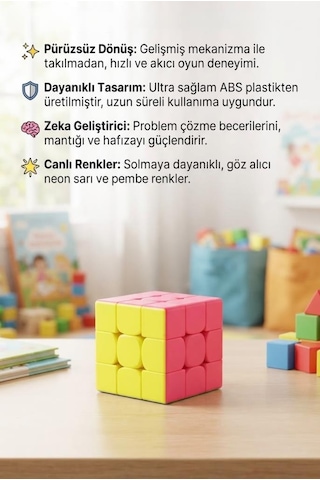 Bilişsel Gelişim Destekleyici Problem Çözme Becerisi Geliştirici Oyuncak 5x5x5 Rubik Zeka Küpü