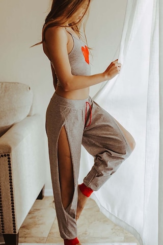 Merry See Özel Tasarım Dantel Kalp Tasarımlı Pijama Takım