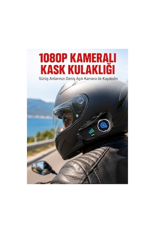 Astraltech Q28 Bluetooth Kask Kulaklık 1080p Kamera Su Geçirmez Motosiklet Interkom Yeni Nesil