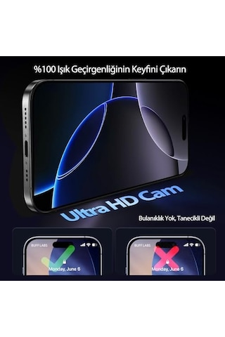 Labs 5d Privacy Easyfit 2 Adet Kolay Uygulama Aparatlı Ekran Koruyucu Temperli Hayalet Ekran Cam Apple iPhone Uyumlu 17 Pro Max / Apple iPhone Uyumlu16 Pro Max