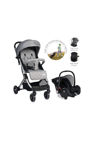 Lorelli Fiorano Kabin Boy & Travel Set Bebek Arabası - Dolphin Grey