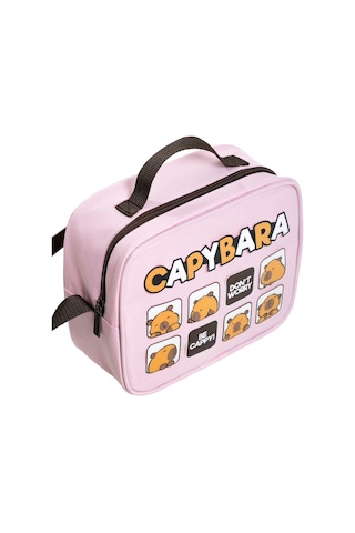 Capybara Orijinal Lisanslı Beslenme Çantası Su Geçirmez Ve Isı Pembe