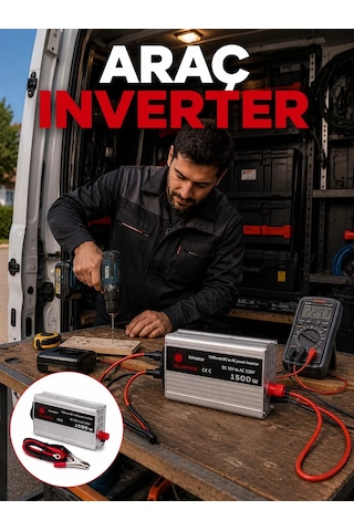 1500w Araç İnvertörü Elektronik Cihazlar İçin Yüksek Verimli Güç Dönüştürme Sistemi Belirtilmemibelirtilmemişş