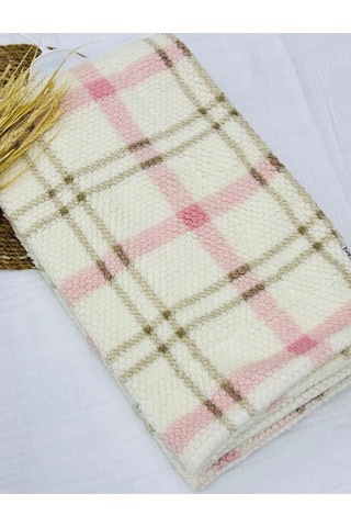 Bebitof Ekose Battaniye Pembe-350- 95270 Krem - Pembe