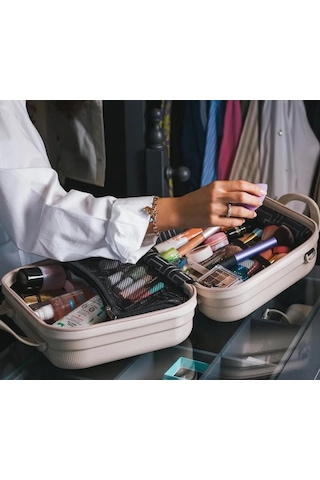 Mini Valiz Çanta Seyahat Çantası Kişisel Bakım Çantası Antrasit