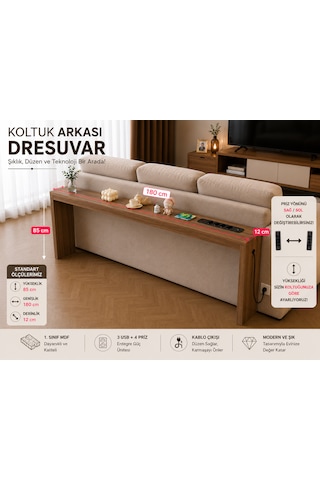 Koltuk Arkası Konsol Raf - 3 Usb + 4 Priz Girişli 1.sınıf Mdf Koltuk Arkası Raf Cevizrengi 180x85x12 Ceviz Koltuk Arkası Konsol Raf - 3 Usb + 4 Priz Girişli 1.sınıf Mdf Koltuk Arkası Raf Cevizrengi 180x85x12 Ceviz