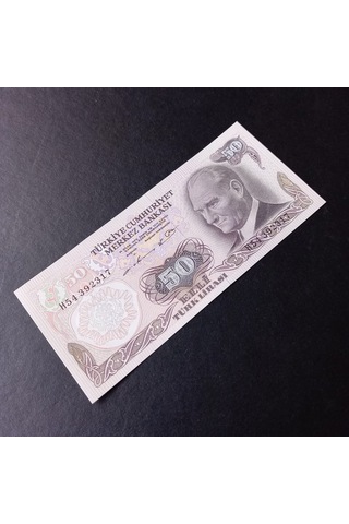 6.emisyon 50 Tl Çil Eski Kağıt Para - 39963663d3a252e160