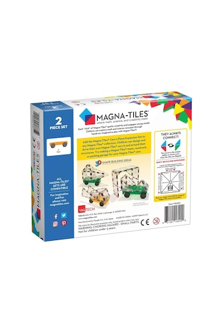 Magna-tiles - Arabalar - 2 Parça Expansion Set: Yeşil & Sarı