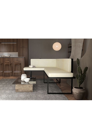 Wood House Papatya Köşe Takımı Bej Mutfak,bahçe,balkon,oturma Odası