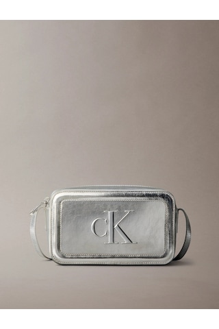 Calvin Klein Bold Ck Metalik Kamera Kadın Metalik Gri Çapraz Çanta Lv04f3331g-3jh Metalik Gri