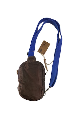 Old Cotton Cargo Vintage Unisex Renkli Günlük Salaş Toparlayıcı Çapraz Göğüs Omuz Postacı Çantası 13cmx21cm Kahverengi