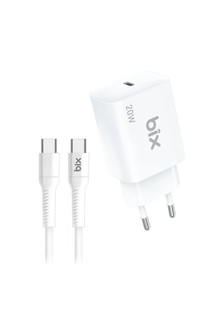 Bix Bxpd22c 20w Type-c Pd 3.0 Akım Korumalı Hızlı Şarj Adaptörü Ve 5a Type-c Şarj Kablosu 1 Metre