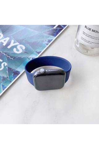 Watch 40mm Uyumlu Krd-31 Solo Loop Small Pak Kordon Mavi