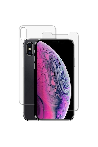 Apple Uyumlu iPhone Xs Ön Arka Nano Kırılmaz Cam Ekran Koruyucu