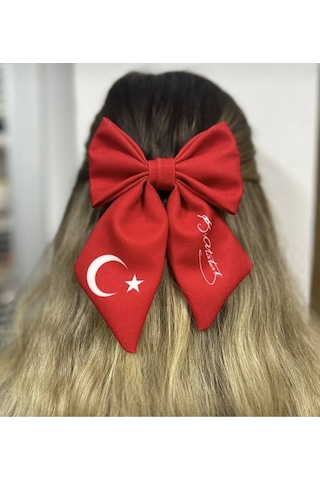 Atatürk İmzalı Türk Bayrağı Desenli Otomatik Toka 23 Nisan, 19 Mayıs, 29 Ekim Tören Tokası Çok Renkli