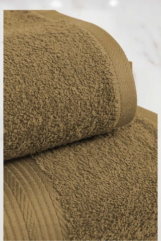 2 Parça Battal Lüks Premium Banyo Spa Havlu Takımı 90x160 Cm Kahve Diğer