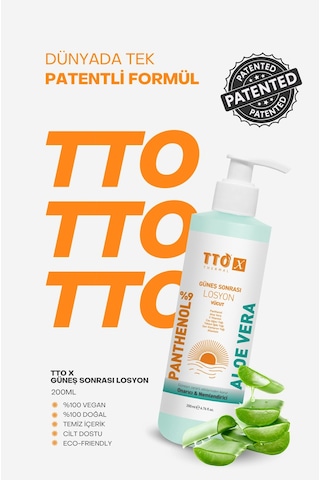 Tto X Aloe Vera Güneş Sonrası Onarıcı ve Nemlendirici Losyon 200 ML
