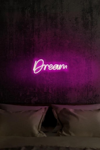 Dream - Led Dekoratif Duvar Aydınlatması Neon Duvar Yazısı Sihirli Led Mesajlar - N69
