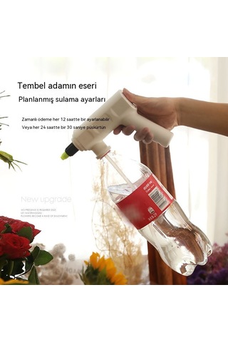 Şarj Edilebilir Elektrikli Sulama Başlığı Yağmurlama Püskürtücü-çift Düğme