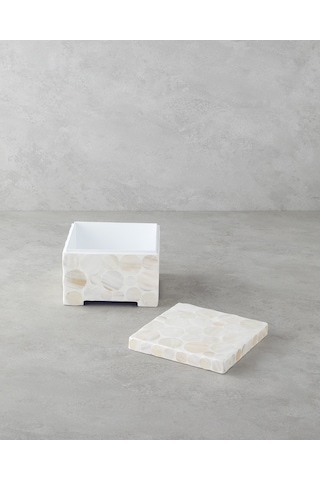 English Home Aline Dekoratif Kutu 17x17x13 Cm Krem