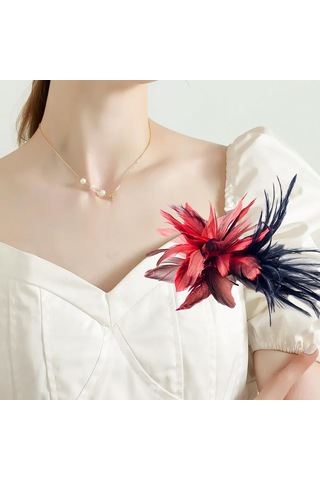 Suntek Moda Tüy Broş Şapkalar Broş Kostümleri Parti Için Çok Renkli