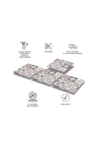 Tink KENDİNDEN YAPIŞKANLI ALASKA DESENLİ PVC KARO 30X30 CM