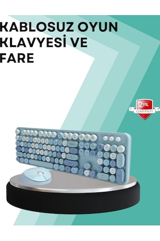 Kablosuz Klavye Mouse Seti Sessiz Tuş, Tasarım
