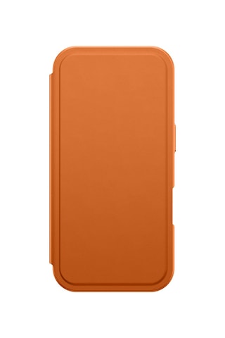 Apple Uyumlu iPhone 17 Pro Max Pu Kartlıklı Kapaklı Amazingthing Glamour Foilo Serisi Kılıf Turuncu Turuncu