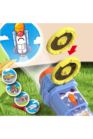 Youtek Çocuklar İçin Eğitici Ve Eğlenceli 160 Desenli Müzikli Projektör Feneri Yeşil-turuncu Yeşil Turuncu