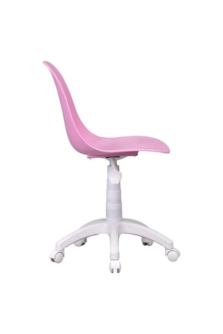 Vilinze Eames Çalışma Koltuğu Tekerlekli Ofis Sandalyesi Pembe