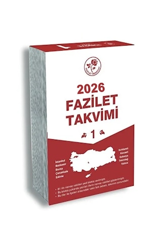 Fazilet Neşriyat 2026 Fazilet Blok Takvimi 7 Bölge Yurtiçi Duvar Takvimi