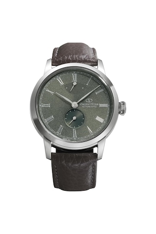 Orient Star Re-bs0001e00b Kurmalı Otomatik Deri Kahverengi Yeşil Kadran Safir Cam 39 Mm Erkek Kol Saati Gri