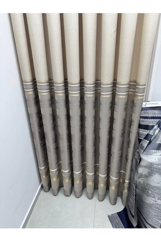 Nivemeshome Urla V-5202 Vizon 1/3 Sık Pileli Fon Perde Apm Çok Renkli