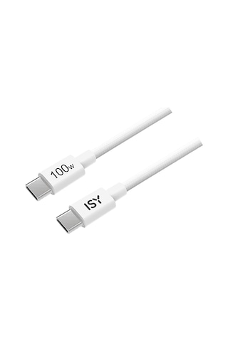 Isy IUC-0028 100W braided E-Mark çipli USB-C 1m Şarj Kablosu