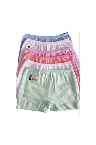 Tutku 0853 Kız Çocuk Pandora Şort 6'lı Paket Kombin Çok Renkli