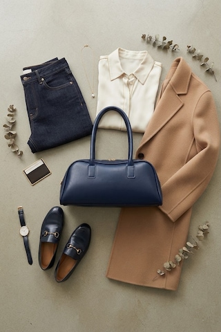 D&s Accessories Kadın Çanta Retro Model Uzun Saplı Baget Şık Sportif Ve Casual El Ve Omuz Çantası Lacivert